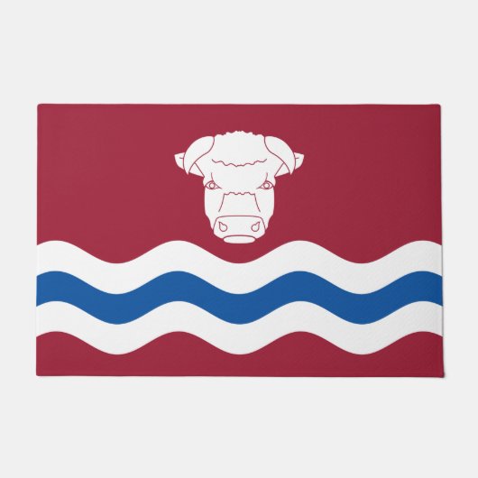 Herefordshire国旗（イギリス郡） ドアマット (正面)