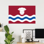 Herefordshire国旗（イギリス郡） ポスター (ホームオフィス)