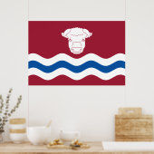 Herefordshire国旗（イギリス郡） ポスター (キッチン)