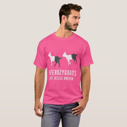 Hereozygoats Just Allele Uneven Goats Genetics Sci Tシャツ (正面フル)