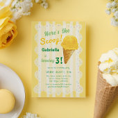 Here's the Scoop アイスクリーム サマー バースデーパーティー 招待状