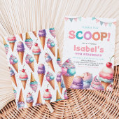 Here's the Scoop アイスクリーム バースデー 招待状