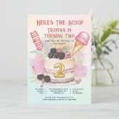 Here's The Scoop 2nd Birthday Ice Cream Party 招待状 (スタンド正面)