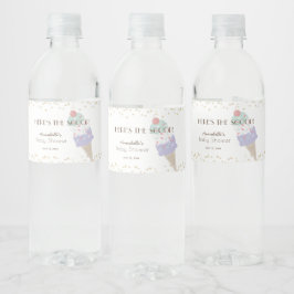 Here's the Scoop Ice Cream Purple Baby Shower ペットボトルラベル