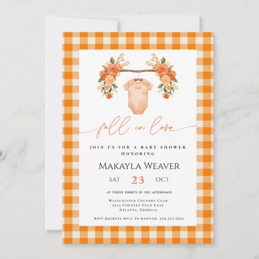 Here's the Scoop Ice Cream summer Baby Shower 招待状 (正面)