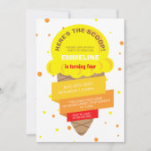 Here's The Scoop Ice Cream Sweet Birthday 招待状 (正面)