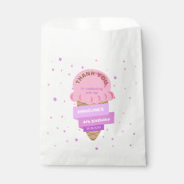 Here's The Scoop Ice Cream Sweet Pink Birthday フェイバーバッグ