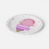 Here's The Scoop Ice Cream Sweet Pink Birthday ペーパープレート (アングル)