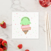 Here's The Scoop Mint Ice Cream Sweet Birthday スタンダードカクテルナプキン (インサイチュ)