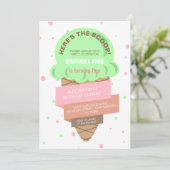 Here's The Scoop Mint Ice Cream Sweet Birthday 招待状 (スタンド正面)