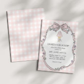 Here's the Scoop Pink Ice Cream Sundae Baby Shower 招待状