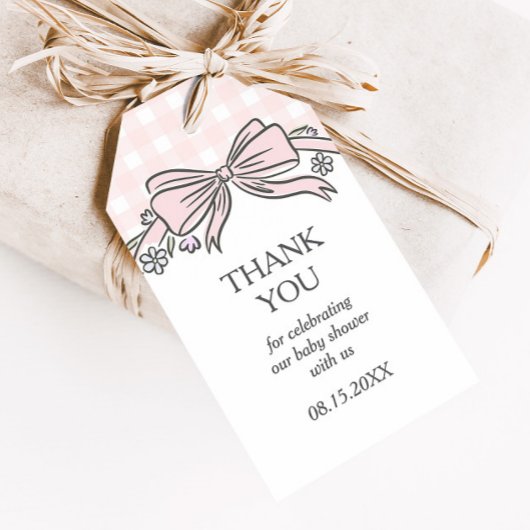 Here's the Scoop Pink Ice Cream Sundae Favor ギフトタグ