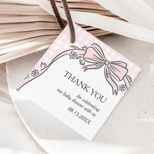 Here's the Scoop Pink Ice Cream Sundae Favor フェイバータグ