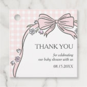 Here's the Scoop Pink Ice Cream Sundae Favor フェイバータグ (正面)