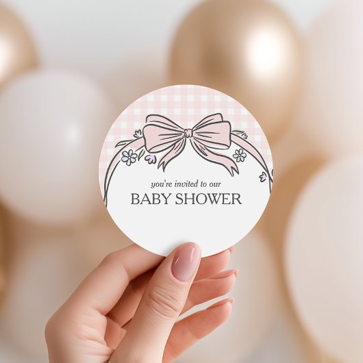 Here's the Scoop Pink Ice Cream Sundae Favor ラウンドシール