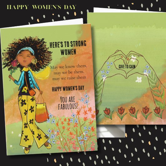 Heres to Strong Women Women's Day Fabulous Card シーズンカード