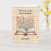 Here's To Your Next Chapter Moving Away カード (黄色い花)