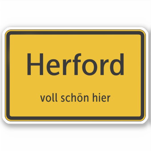Herford Aufkleber Sticker Autoaufkleber シール (正面)