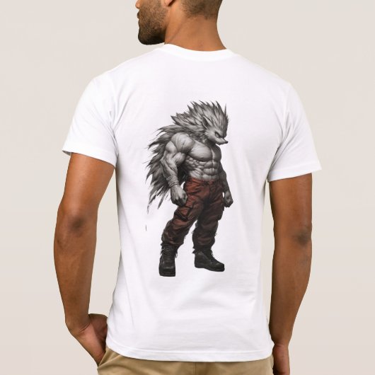 Hérisson musclé 🦔 pour un look trendance tシャツ (裏面)
