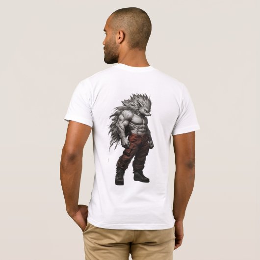 Hérisson musclé 🦔 pour un look trendance tシャツ (裏面フル)