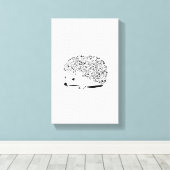 Hérisson noir キャンバスプリント (インサイチュ (ウッドフロア))