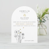 Heritage Bee Modern Botanical Wedding 招待状 (スタンド正面)