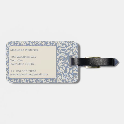 Heritage Birds Monogram ラゲッジタグ (裏面横)