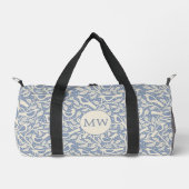 Heritage Birds Monogram Initials Personalized ダッフルバッグ (正面)