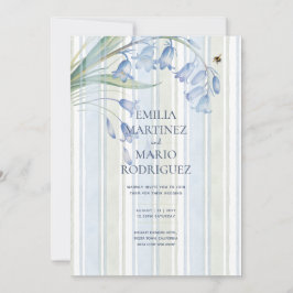 Heritage Bluebells Bees Blue Sage Botanical Event 招待状