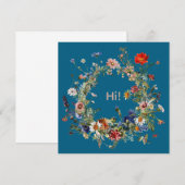 Heritage Botanical Wreath Stationery Set ノートカード (正面/裏面)