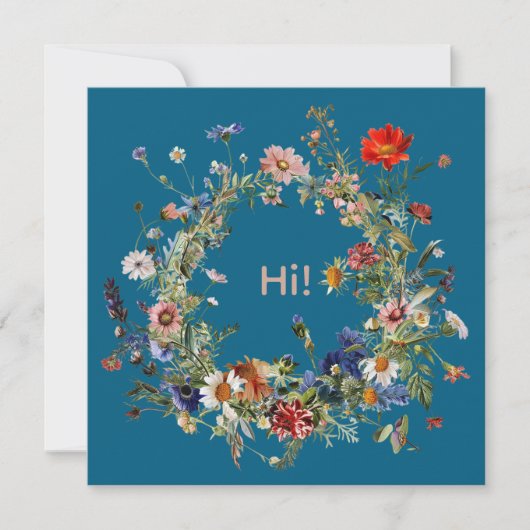 Heritage Botanical Wreath Stationery Set ノートカード (正面)