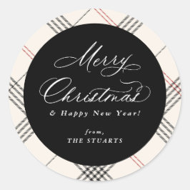 HERITAGE | Cream Tartan ラウンドシール