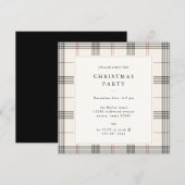 HERITAGE | Cream Tartan Christmas Party 招待状 (正面/裏面)