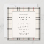 HERITAGE | Cream Tartan Christmas Party 招待状 (正面)