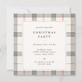 HERITAGE | Cream Tartan Christmas Party 招待状