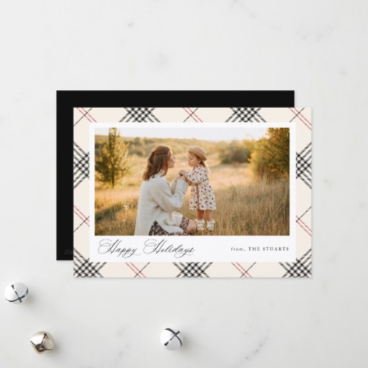 HERITAGE | Cream Tartan Photo シーズンカード (正面/裏面インサイチュ)