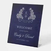 Heritage Crest Monogram Wedding Welcome 台座サイン (正面)