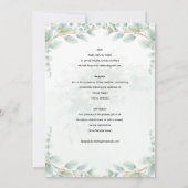 Heritage Eucalyptus Leaves Botanical RSVP Wedding 招待状 (裏面)
