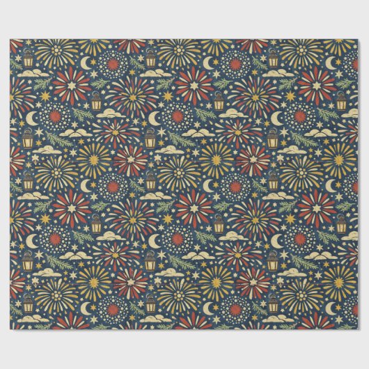 Heritage Firelight Celebration Pattern ラッピングペーパー (フラット)