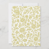 Heritage Gold and White Monogram Wedding 招待状 (裏面)