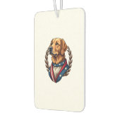 Heritage Golden Retriever Patriotic Vintage Tee 4 カーエアーフレッシュナー (左)