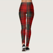 Heritage Holiday Red Scottish Tartan Christmas  レギンス (裏面)