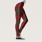 Heritage Holiday Red Scottish Tartan Christmas  レギンス (右)