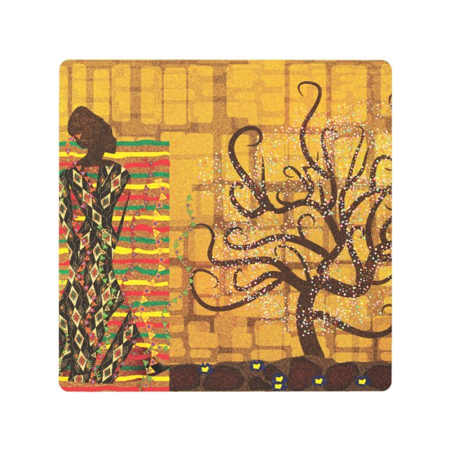 Heritage in Gold – Klimt Inspired Art メタルプリント (正面)