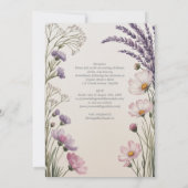 Heritage Lavender Meadow Wildflower Wedding 招待状 (裏面)