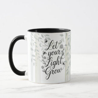 Heritage Let Your Light Grow ボタニカル 引用 マグカップ