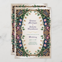 Heritage Medieval Celtic Knot Jewel Gold Wedding