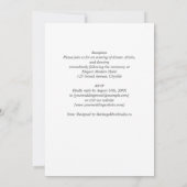 Heritage Minimal Classic Black and White Wedding 招待状 (裏面)