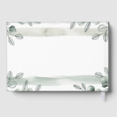 Heritage Modern Sage Green Wedding Botanical ゲストブック (裏面)