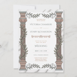 Heritage | Neoclassical Greco-Roman Wedding 招待状